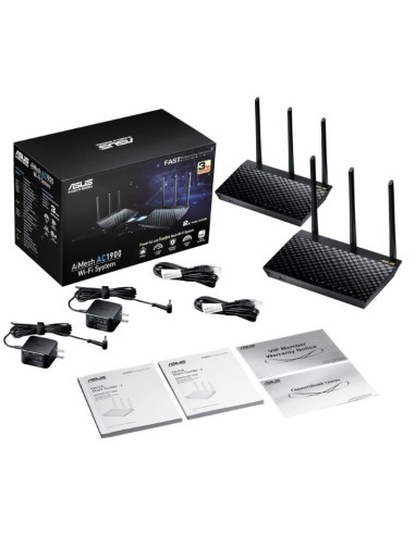 ASUS AiMesh AC1900 router wireless Gigabit Ethernet Dual-band (2.4 GHz 5 GHz) 4G Nero