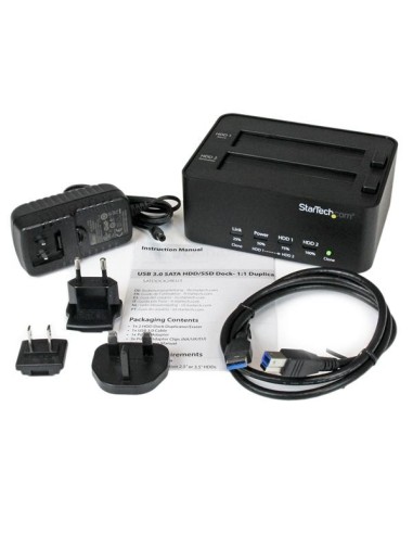 StarTech.com Dock duplicatore USB 3.0 a HD - Duplicatore di dischi rigidi HDD indipendente Clonatore ed Eraser