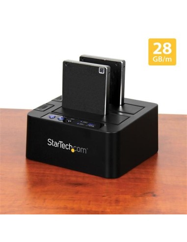 StarTech.com Dock Duplicatore autonomo USB 3.1 (10Gbps) per SATA SSD HDD da 2,5" & 3,5" - Duplicatore fast-speed 28GB min