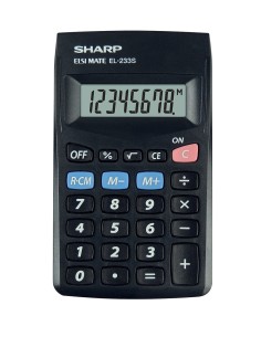 Sharp EL-233S calcolatrice Tasca Calcolatrice di base Nero 2