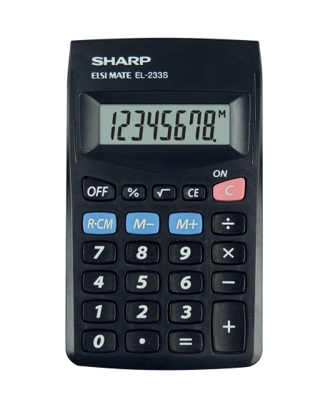 Sharp EL-233S calcolatrice Tasca Calcolatrice di base Nero