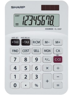 Sharp EL-330F calcolatrice Tasca Calcolatrice finanziaria Bianco