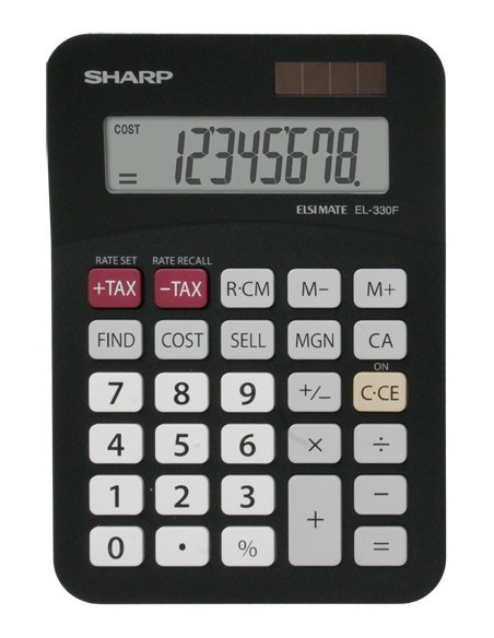 Sharp EL-330FBBK calcolatrice Tasca Calcolatrice di base Nero