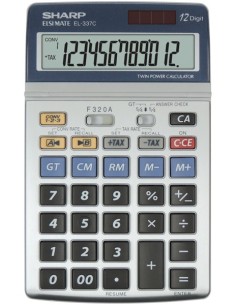 Sharp EL-337C calcolatrice Desktop Calcolatrice finanziaria Nero, Blu, Grigio