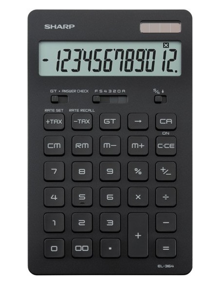 Sharp EL-364 calcolatrice Desktop Calcolatrice finanziaria Nero