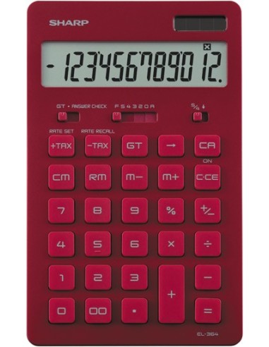 Sharp EL-364 calcolatrice Desktop Calcolatrice finanziaria Rosso