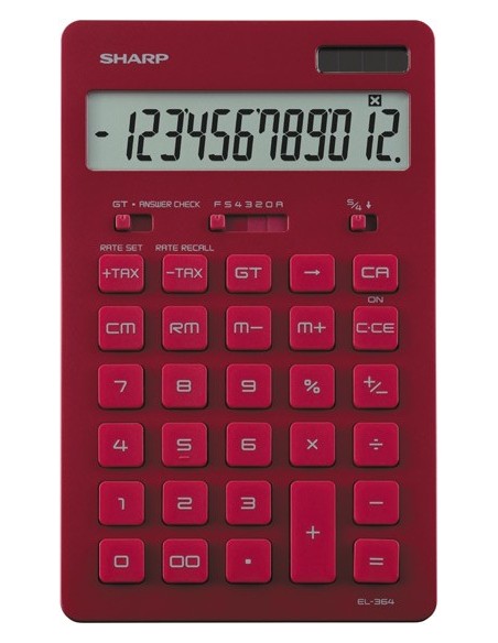 Sharp EL-364 calcolatrice Desktop Calcolatrice finanziaria Rosso Sharp EL-364 calcolatrice Desktop Calcolatrice finanziaria Rosso