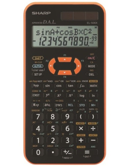 Sharp EL-506X calcolatrice Tasca Calcolatrice scientifica Nero, Arancione