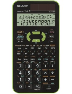 Sharp EL-520X calcolatrice Tasca Calcolatrice scientifica Nero, Verde
