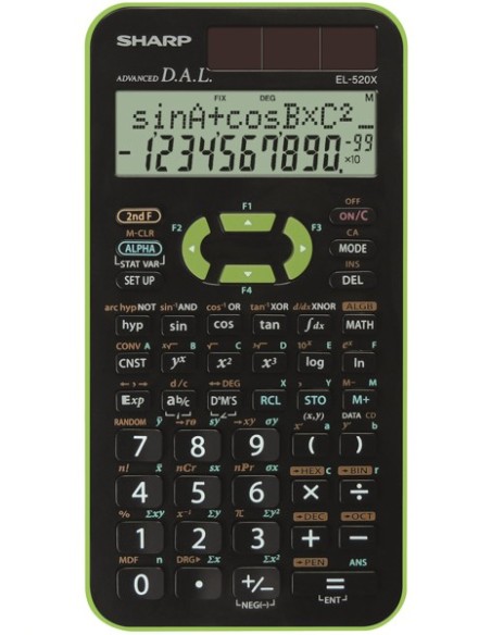Sharp EL-520X calcolatrice Tasca Calcolatrice scientifica Nero, Verde