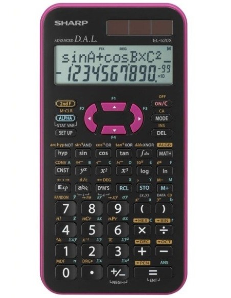 Sharp EL-520X calcolatrice Tasca Calcolatrice scientifica Nero, Rosa