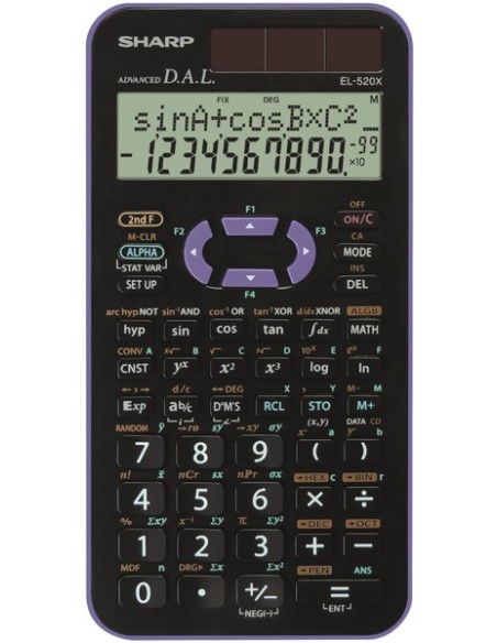 Sharp EL-520X calcolatrice Tasca Calcolatrice scientifica Nero, Viola