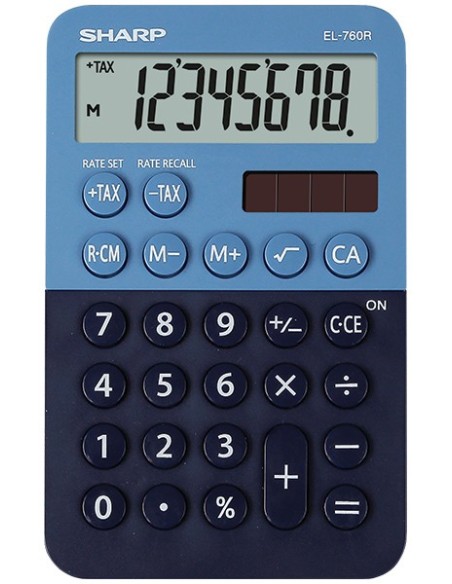 Sharp EL-760R calcolatrice Desktop Calcolatrice finanziaria Blu