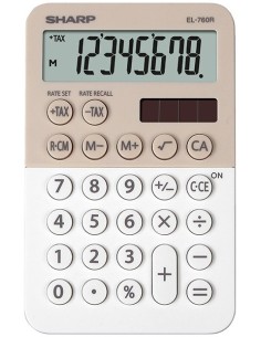 Sharp EL-760R calcolatrice Desktop Calcolatrice finanziaria Beige, Bianco