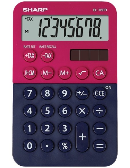 Sharp EL-760R calcolatrice Desktop Calcolatrice finanziaria Blu, Rosso