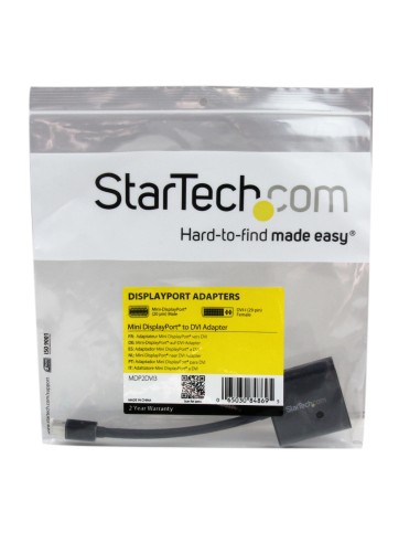 StarTech.com Adattatore Mini DisplayPort a DVI 1080p Single-Link - Convertitore Mini DP a DVI-D Certificato VESA - Dongle Video