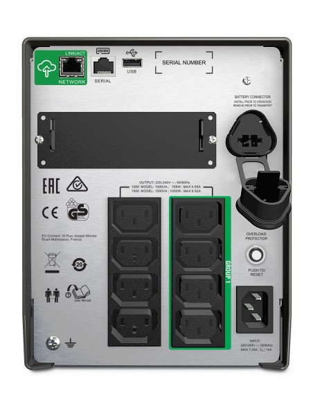 APC SMT1000IC gruppo di continuità (UPS) A linea interattiva 1 kVA 700 W 8 presa(e) AC