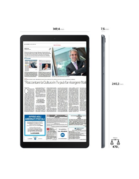 Samsung Galaxy Tab A (2019) Black, 10.1, Wi-Fi 5 (802.11ac), 32GB