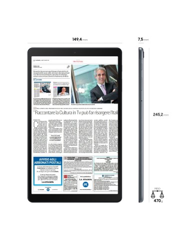 Samsung Galaxy Tab A (2019) Black, 10.1, Wi-Fi 5 (802.11ac) LTE, 32GB