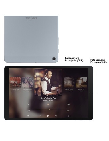 Samsung Galaxy Tab A (2019) Silver, 10.1, Wi-Fi 5 (802.11ac) LTE, 32GB