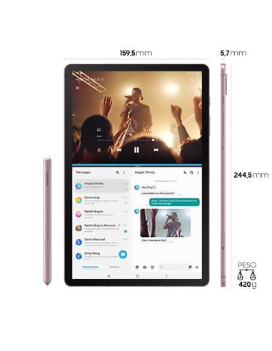 Samsung Galaxy Tab S6 , Rose Blush, 10.5", Wi-Fi LTE, 128GB