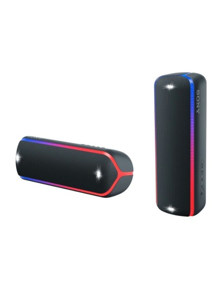 Sony SRS-XB32, speaker compatto, portatile, resistente all'acqua con EXTRA BASS e luci, nero