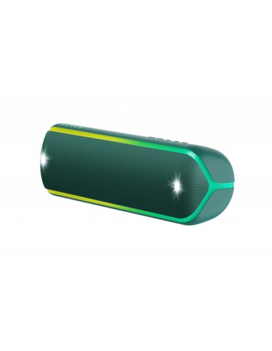 Sony SRS-XB32, speaker compatto, portatile, resistente all'acqua con EXTRA BASS e luci, verde
