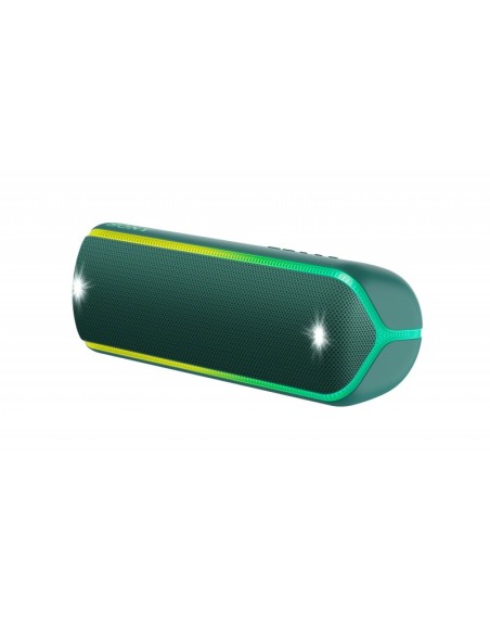Sony SRS-XB32, speaker compatto, portatile, resistente all'acqua con EXTRA BASS e luci, verde