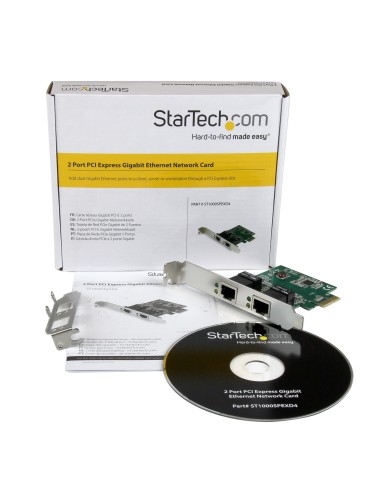 StarTech.com Adattatore Scheda di Rete Ethernet Gigabit PCI express PCIe NIC a 2 porte RJ45 da 1 Gbps