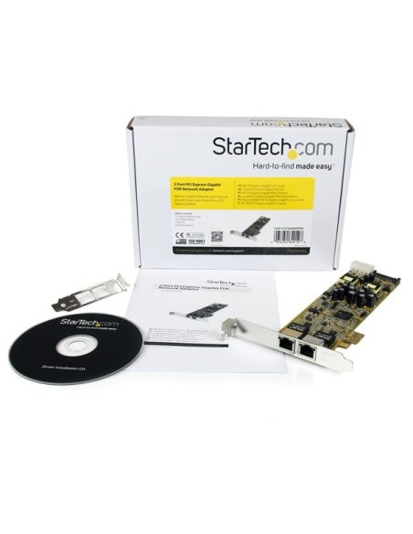 StarTech.com Adattatore scheda di rete PCIe Ethernet Gigabit PCI Express a due porte - PoE PSE