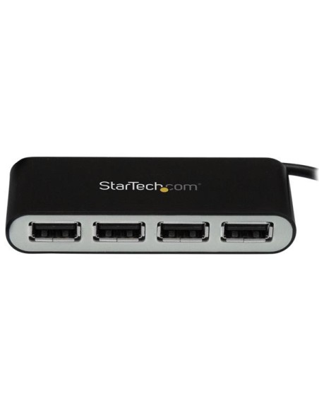 StarTech.com Hub USB 2.0 portatile a 4 porte con cavo integrato - Perno e Concentratore USB compatto - Mini Hub USB2.0