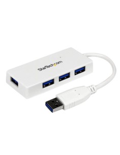 StarTech.com Hub portatile mini USB 3.0 SuperSpeed a 4 porte - Perno e concentratore per Ultrabook USB 3.0 con cavo integrato -