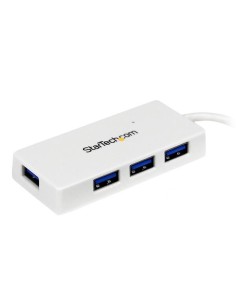 StarTech.com Hub portatile mini USB 3.0 SuperSpeed a 4 porte - Perno e concentratore per Ultrabook USB 3.0 con cavo integrato - 2