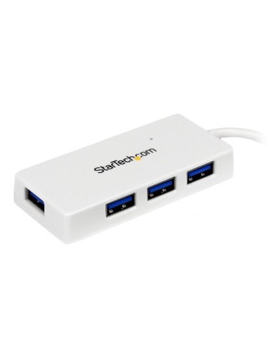 StarTech.com Hub portatile mini USB 3.0 SuperSpeed a 4 porte - Perno e concentratore per Ultrabook USB 3.0 con cavo integrato -