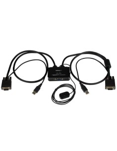 StarTech.com Switch Commutatore KVM USB VGA a 2 porte - Alimentato via USB con pulsante di commutazione a distanza