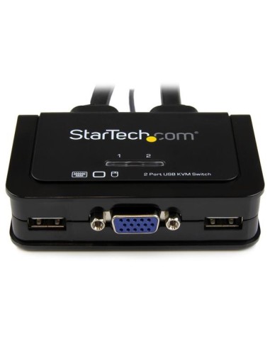 StarTech.com Switch Commutatore KVM USB VGA a 2 porte - Alimentato via USB con pulsante di commutazione a distanza