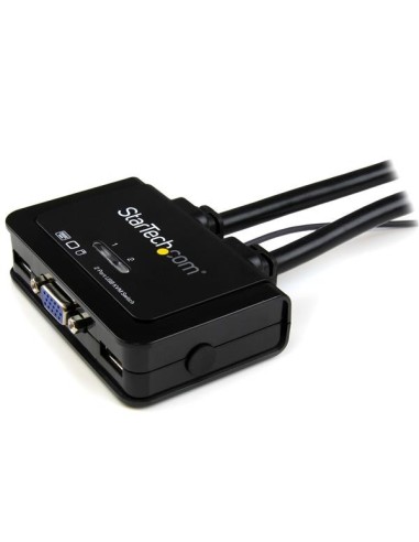 StarTech.com Switch Commutatore KVM USB VGA a 2 porte - Alimentato via USB con pulsante di commutazione a distanza