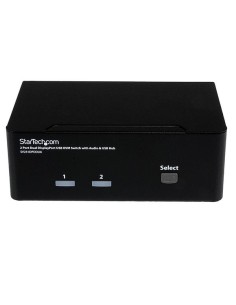 StarTech.com Switch KVM USB doppio DisplayPort 2 porte con audio e hub USB 2.0 2