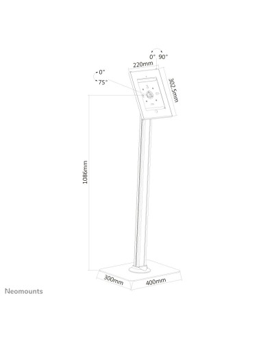 Neomounts by Newstar supporto da pavimento per iPad  iPad Air  iPad Pro 9.7"