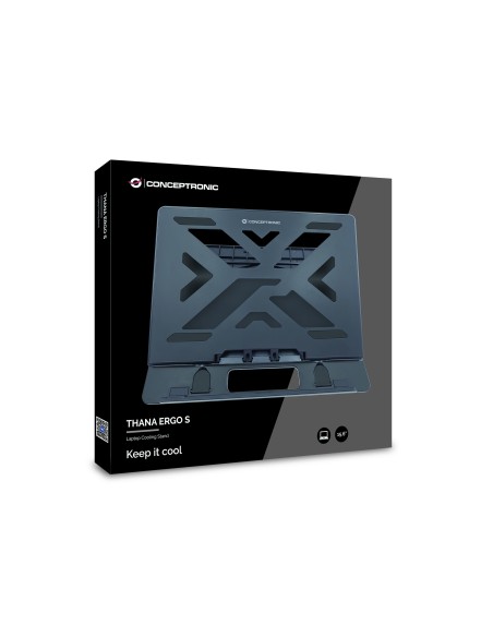 Conceptronic ERGO Laptop Cooling Stand 39,6 cm (15.6") Supporto per computer portatile Nero