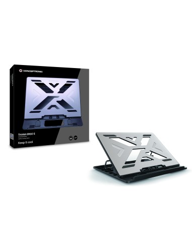 Conceptronic THANA ERGO S, Laptop Cooling Stand 39,6 cm (15.6") Supporto per computer portatile Grigio