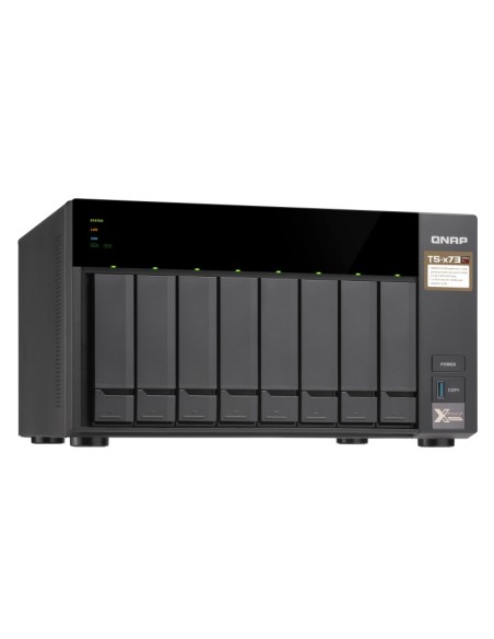 QNAP TS-873 NAS Tower Collegamento ethernet LAN Nero RX-421ND