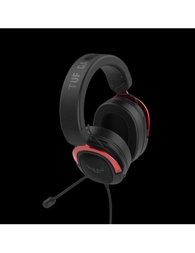 ASUS TUF Gaming H3 Auricolare Cablato A Padiglione Giocare Nero, Rosso