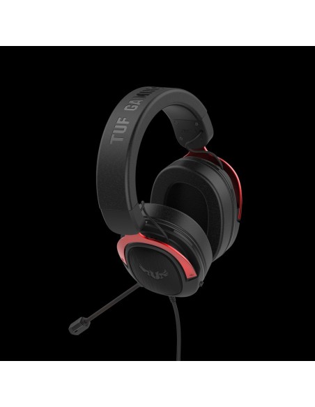 ASUS TUF Gaming H3 Auricolare Cablato A Padiglione Giocare Nero, Rosso