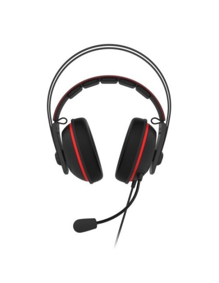 ASUS TUF Gaming H7 Auricolare Cablato A Padiglione Giocare Nero, Rosso