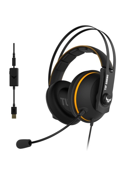 ASUS TUF Gaming H7 Auricolare Cablato A Padiglione Giocare Nero, Giallo
