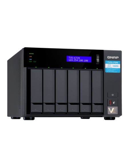 QNAP TVS-672N NAS Tower Collegamento ethernet LAN Nero i3-8100T