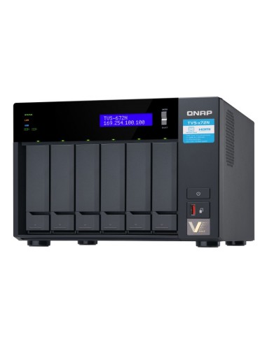 QNAP TVS-672N NAS Tower Collegamento ethernet LAN Nero i3-8100T