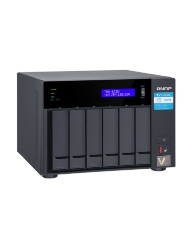 QNAP TVS-672N NAS Tower Collegamento ethernet LAN Nero i3-8100T
