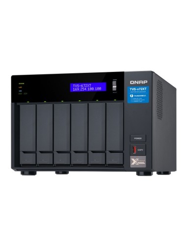QNAP TVS-672XT NAS Tower Collegamento ethernet LAN Nero i3-8100T